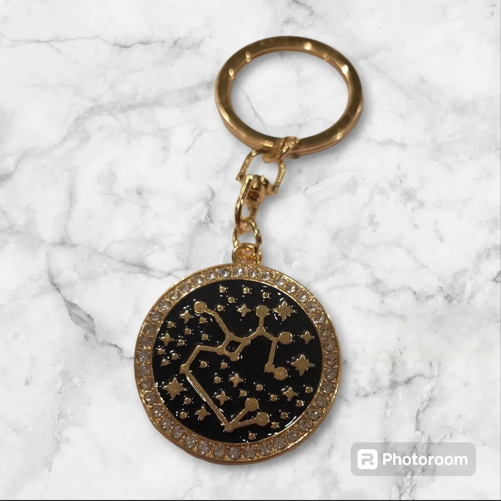 New Sagittarius Bling 2-sided zodiac keychain